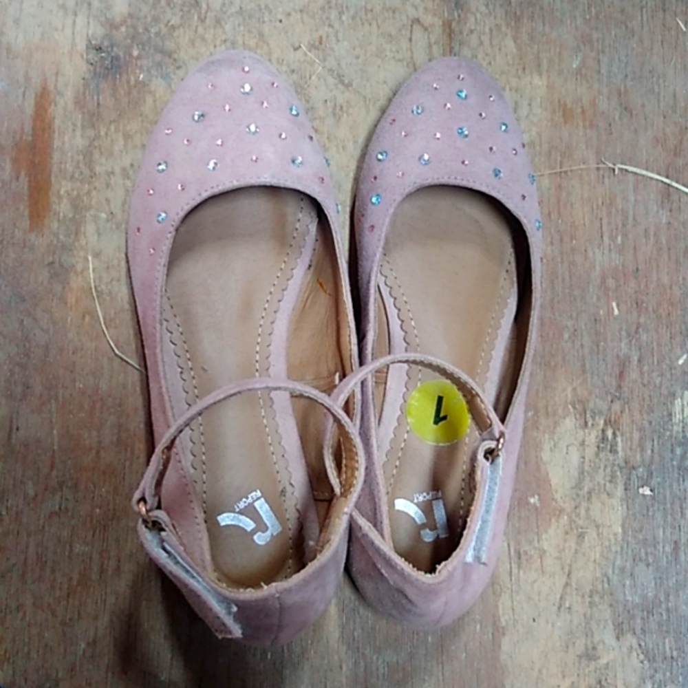 Cute pink sparkly strappy sandals